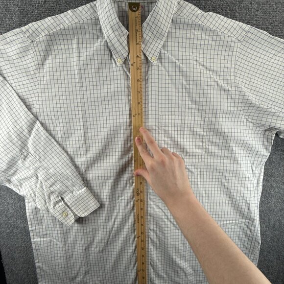Brooks Brothers 17 34 Traditional Non-Iron Check All Cotton Button-Down Blue - Picture 3 of 11